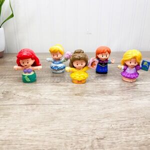 Little People Fisher Price Lot 5 Disney Figures Princess Ariel, Belle, & More